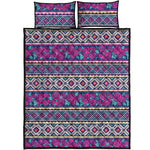 Native Tribal Ethnic Rose Pattern Print Quilt Bed Set