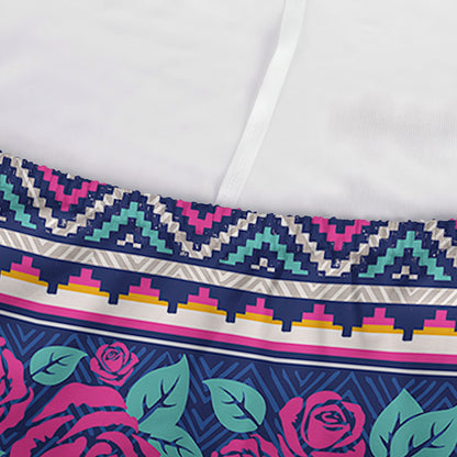 Native Tribal Ethnic Rose Pattern Print Sofa Cover