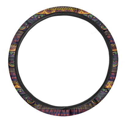 Native Tribal Indian Pattern Print Car Steering Wheel Cover