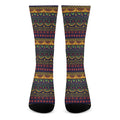 Native Tribal Indian Pattern Print Crew Socks