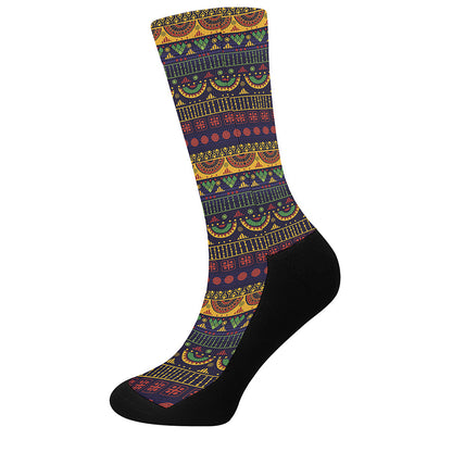 Native Tribal Indian Pattern Print Crew Socks