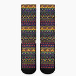 Native Tribal Indian Pattern Print Crew Socks