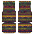 Native Tribal Indian Pattern Print Front and Back Car Floor Mats