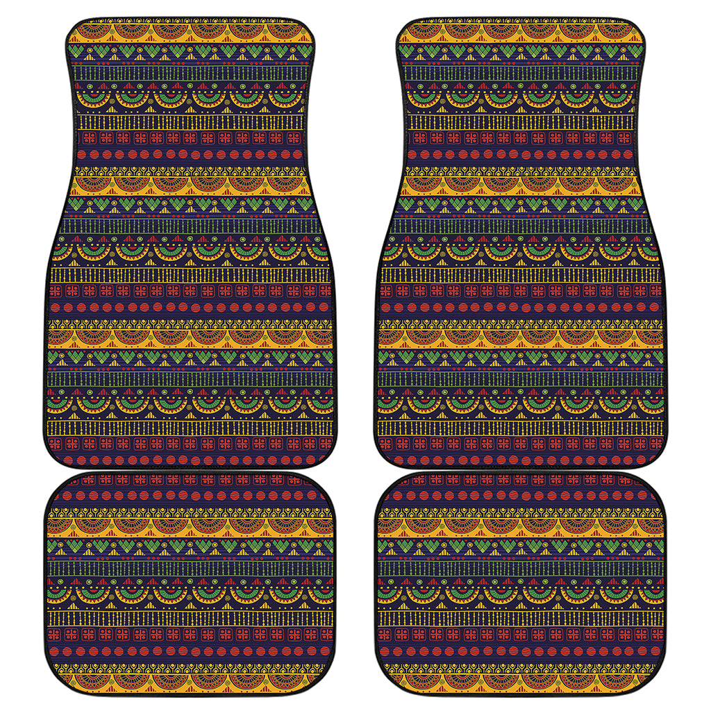 Native Tribal Indian Pattern Print Front and Back Car Floor Mats