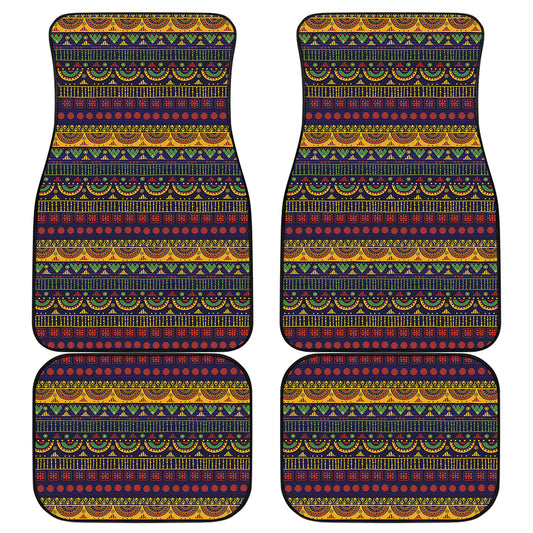 Native Tribal Indian Pattern Print Front and Back Car Floor Mats