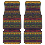 Native Tribal Indian Pattern Print Front and Back Car Floor Mats