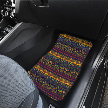 Native Tribal Indian Pattern Print Front and Back Car Floor Mats