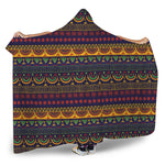 Native Tribal Indian Pattern Print Hooded Blanket