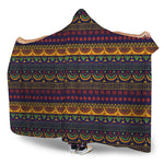 Native Tribal Indian Pattern Print Hooded Blanket