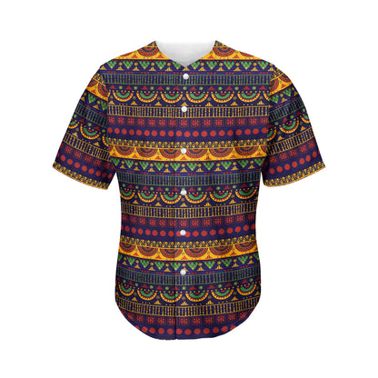 Native Tribal Indian Pattern Print Men's Baseball Jersey