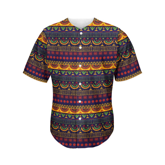 Native Tribal Indian Pattern Print Men's Baseball Jersey