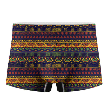 Native Tribal Indian Pattern Print Men's Boxer Briefs