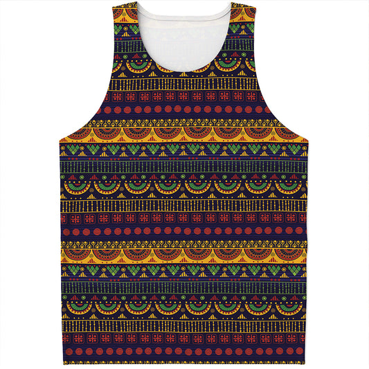 Native Tribal Indian Pattern Print Men's Tank Top
