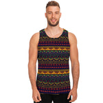 Native Tribal Indian Pattern Print Men's Tank Top