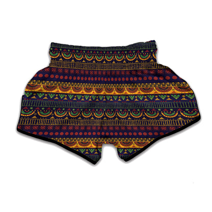 Native Tribal Indian Pattern Print Muay Thai Boxing Shorts