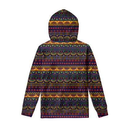 Native Tribal Indian Pattern Print Pullover Hoodie