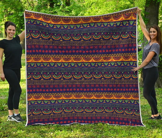 Native Tribal Indian Pattern Print Quilt
