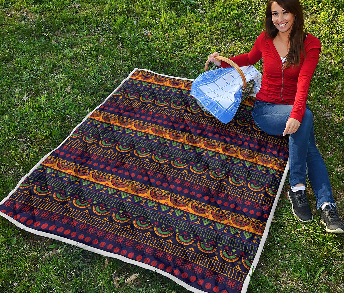 Native Tribal Indian Pattern Print Quilt