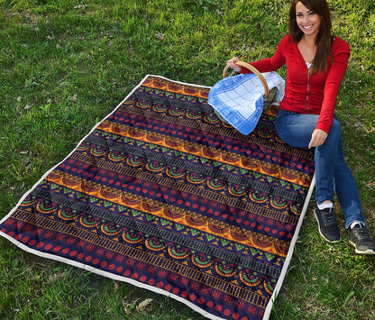 Native Tribal Indian Pattern Print Quilt