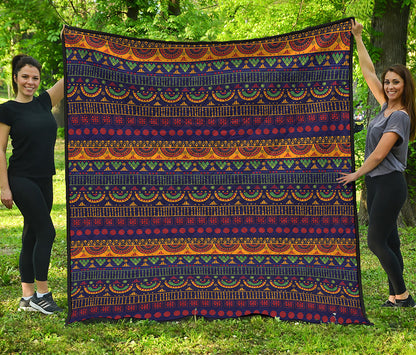 Native Tribal Indian Pattern Print Quilt