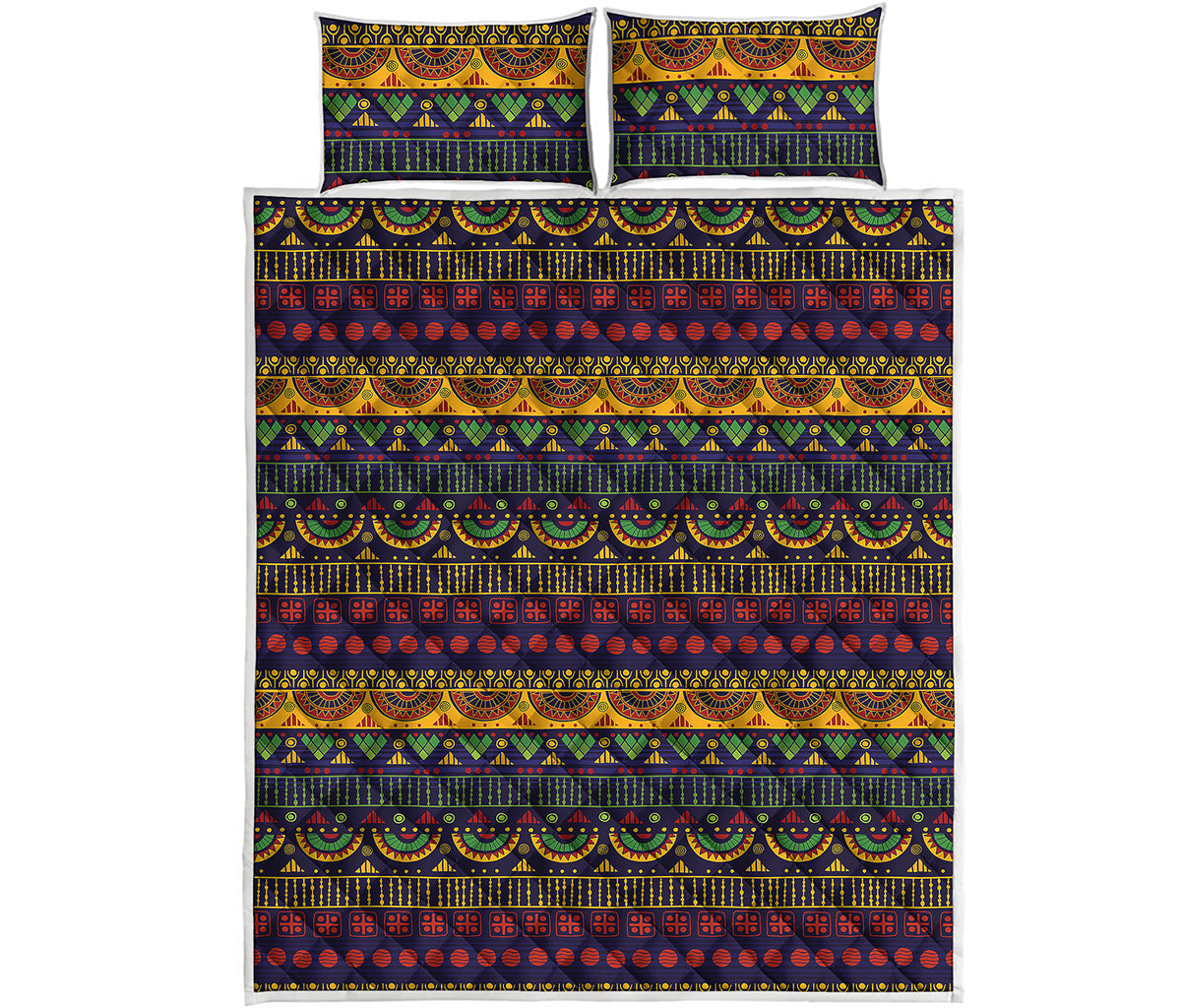 Native Tribal Indian Pattern Print Quilt Bed Set