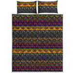 Native Tribal Indian Pattern Print Quilt Bed Set