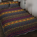 Native Tribal Indian Pattern Print Quilt Bed Set