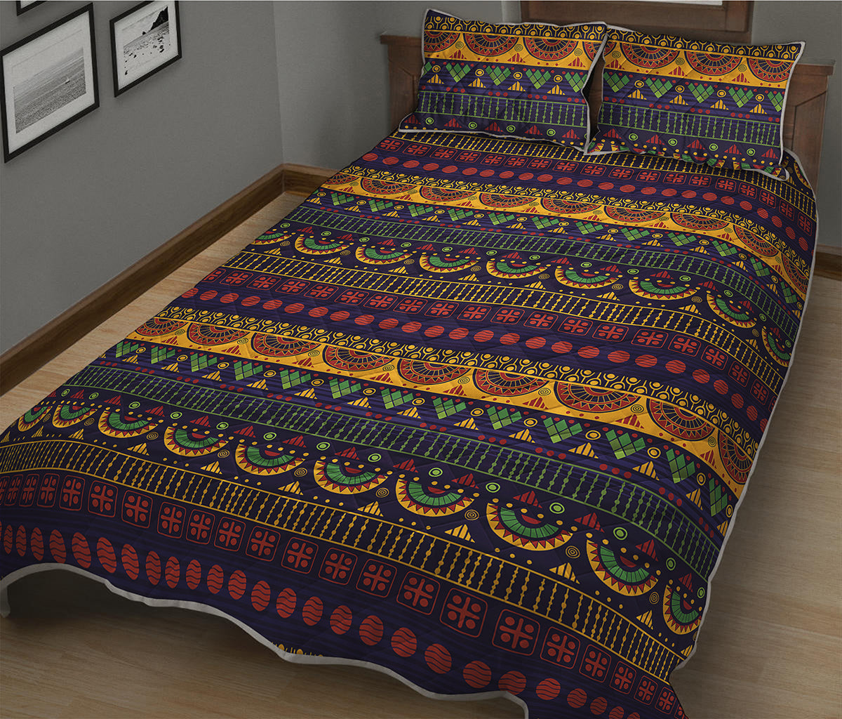 Native Tribal Indian Pattern Print Quilt Bed Set