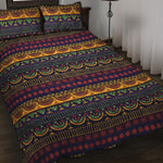 Native Tribal Indian Pattern Print Quilt Bed Set