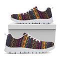 Native Tribal Indian Pattern Print White Running Shoes