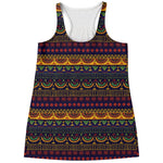 Native Tribal Indian Pattern Print Women's Racerback Tank Top