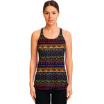 Native Tribal Indian Pattern Print Women's Racerback Tank Top