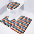 Native Tribal Inspired Pattern Print 3 Piece Bath Mat Set