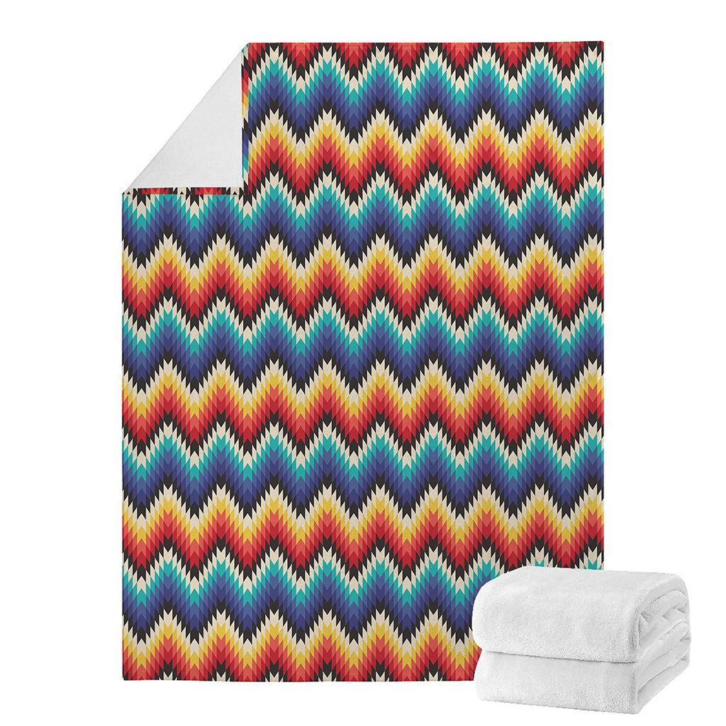 Native Tribal Inspired Pattern Print Blanket
