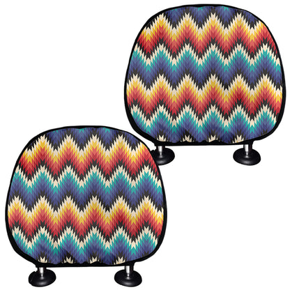 Native Tribal Inspired Pattern Print Car Headrest Covers
