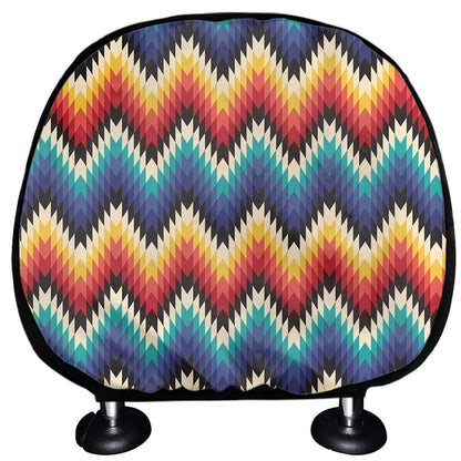 Native Tribal Inspired Pattern Print Car Headrest Covers
