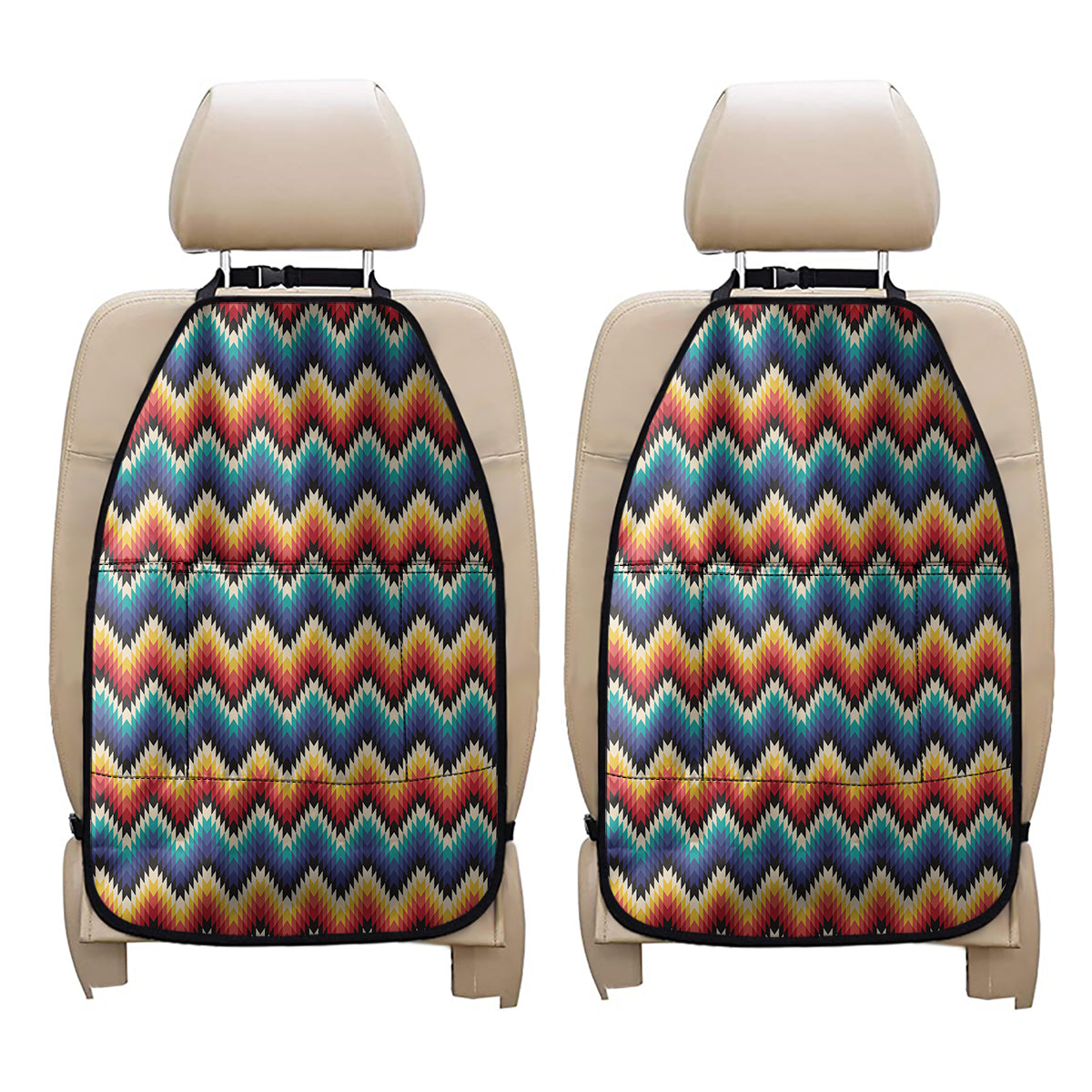 Native Tribal Inspired Pattern Print Car Seat Organizers