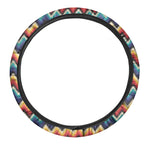 Native Tribal Inspired Pattern Print Car Steering Wheel Cover