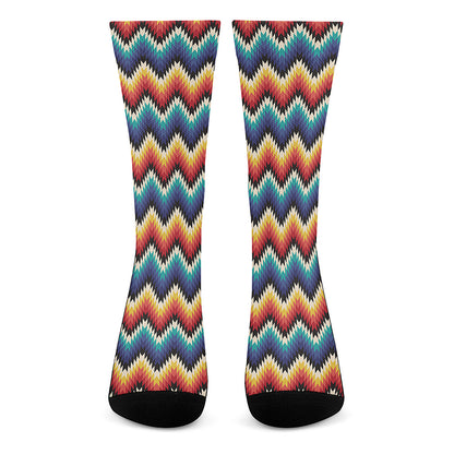 Native Tribal Inspired Pattern Print Crew Socks