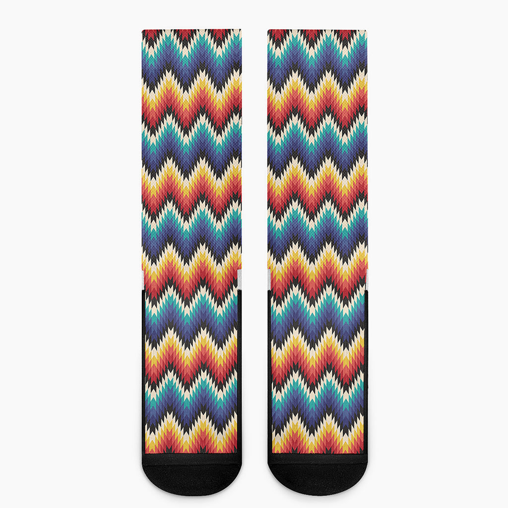 Native Tribal Inspired Pattern Print Crew Socks