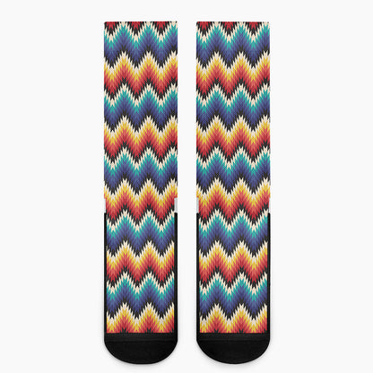 Native Tribal Inspired Pattern Print Crew Socks