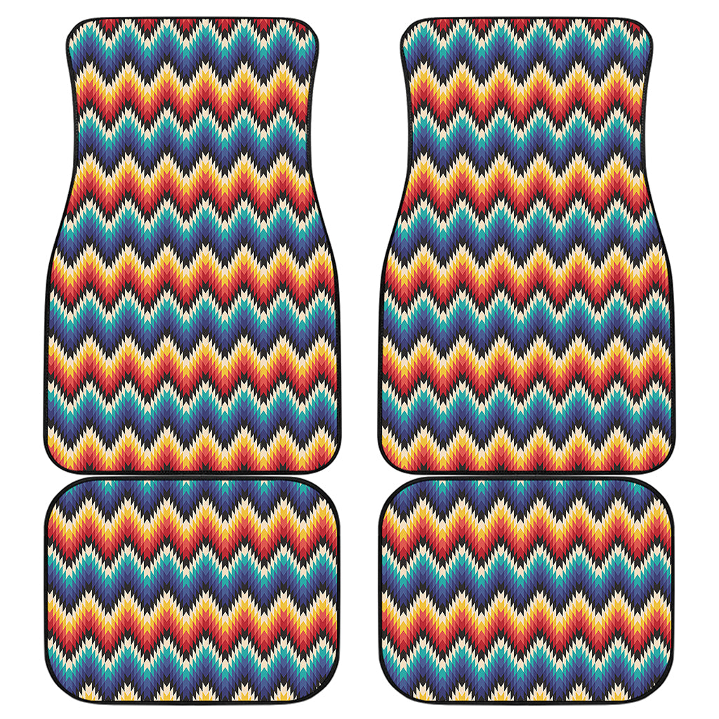 Native Tribal Inspired Pattern Print Front and Back Car Floor Mats