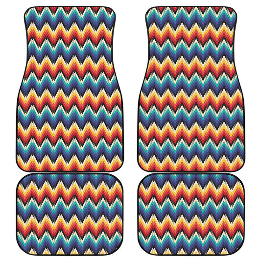 Native Tribal Inspired Pattern Print Front and Back Car Floor Mats