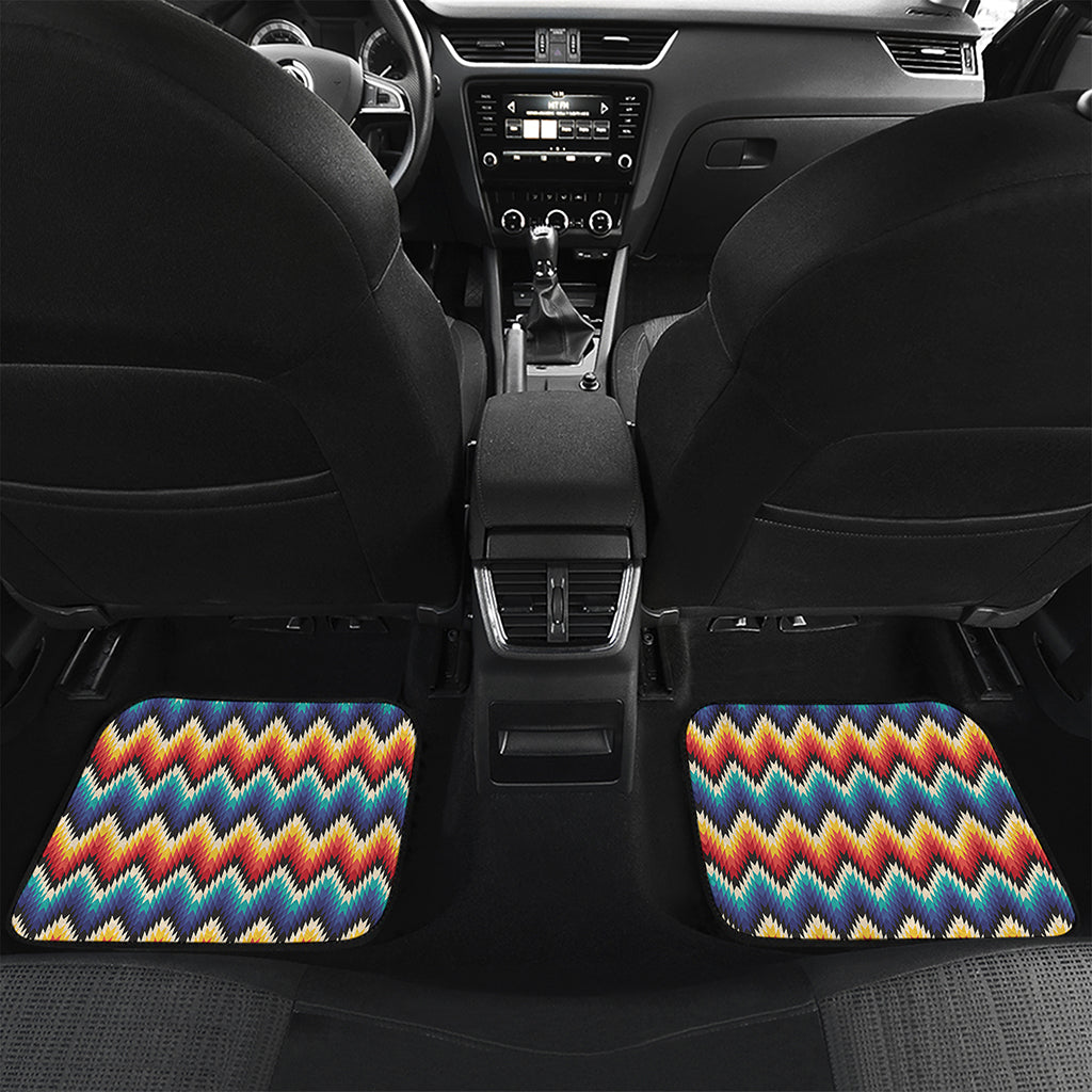 Native Tribal Inspired Pattern Print Front and Back Car Floor Mats