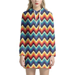 Native Tribal Inspired Pattern Print Hoodie Dress
