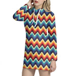 Native Tribal Inspired Pattern Print Hoodie Dress