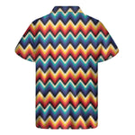 Native Tribal Inspired Pattern Print Men's Short Sleeve Shirt