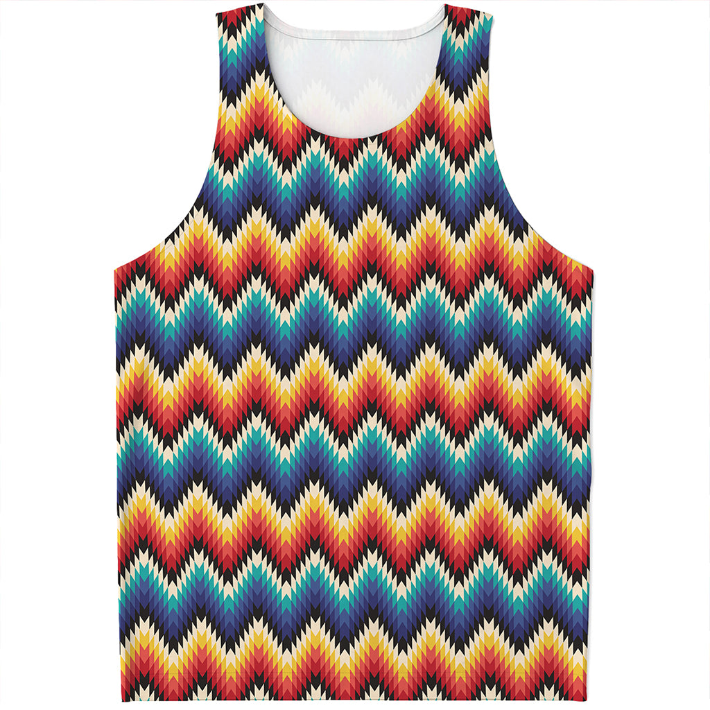 Native Tribal Inspired Pattern Print Men's Tank Top