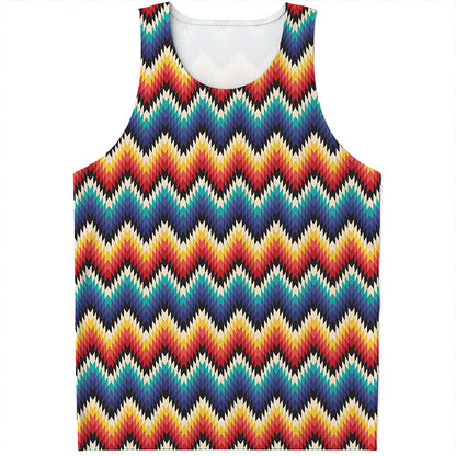 Native Tribal Inspired Pattern Print Men's Tank Top