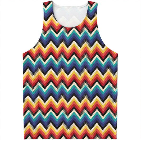 Native Tribal Inspired Pattern Print Men's Tank Top
